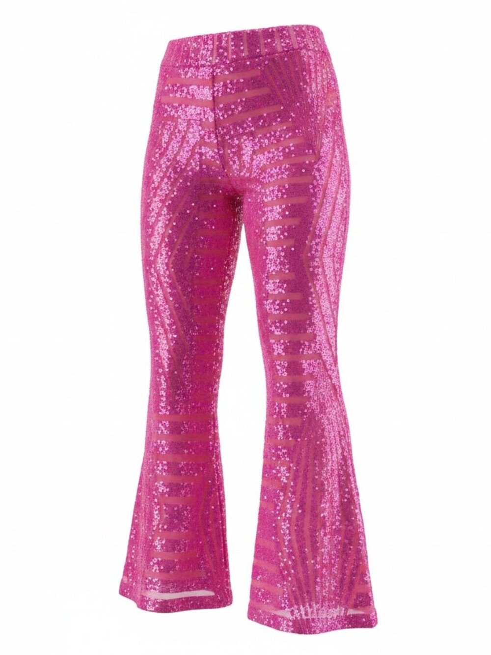 Hot Pink Sequin Flare Pants